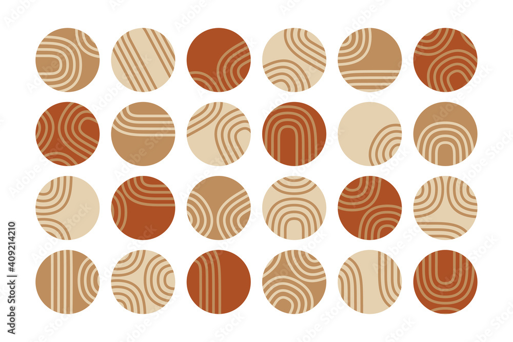 Abstract Beige Brown Stories Highlight Icons Collection Abstract Beige Brown Stories Highlight Icons Collection