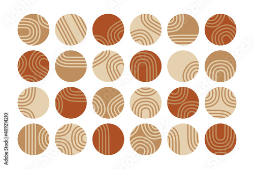 Abstract Beige Brown Stories Highlight Icons Collection