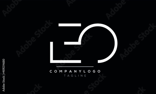 Abstract Letter Initial EO and OE Vector Logo Design Template photo