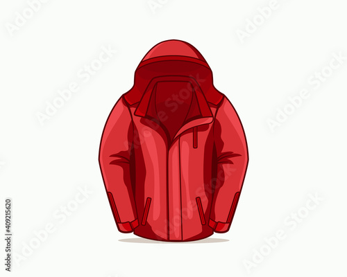 Mountain waterproof jacket vector design. Equipment mountain climbing and hiking