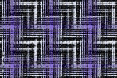 violet on ragged black colors fabric texture of traditional checkered gingham seamless ornament, for plaid, tablecloths, shirts, clothes, dresses, tartan