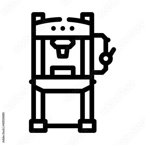 hydraulic press line icon vector illustration flat