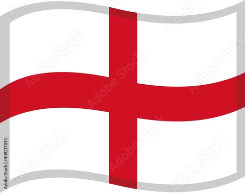Vector illustration of emoticon of england flag