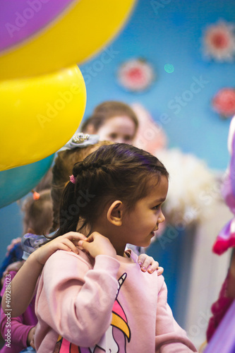 A girl at a children's party
