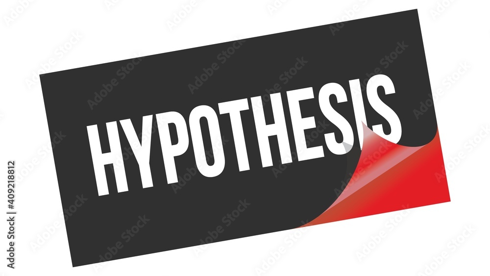 HYPOTHESIS text on black red sticker stamp. HYPOTHESIS text on black red sticker stamp.