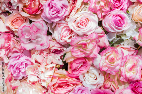 Bouquet of pink roses for a special day