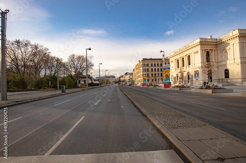 A huge street in Vienna, Austria