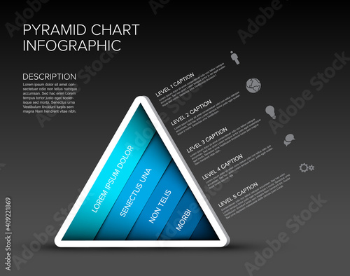 Layers pyramid infographic template