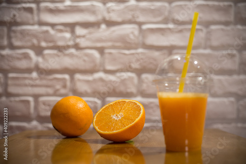 orange juice and oranges