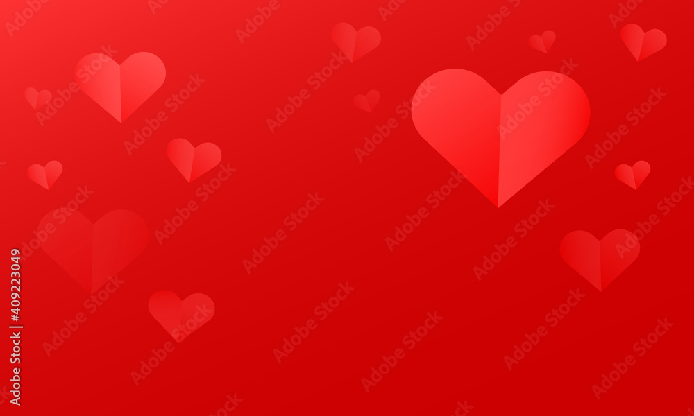 Valentine's day background with hearts. Vector illustration
