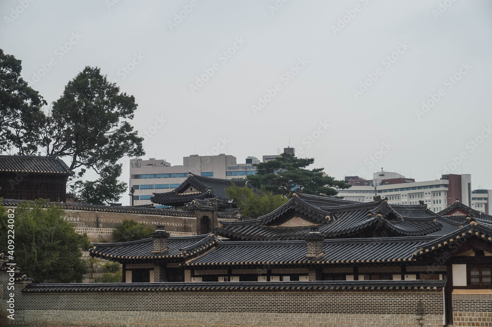 Changdeokgung Palace in Seoul hanok roof