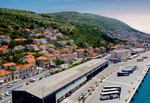 Dubrovnik, Croatia. Port. Cruise ships dock 3.5 km from the city center at Gruz Port.