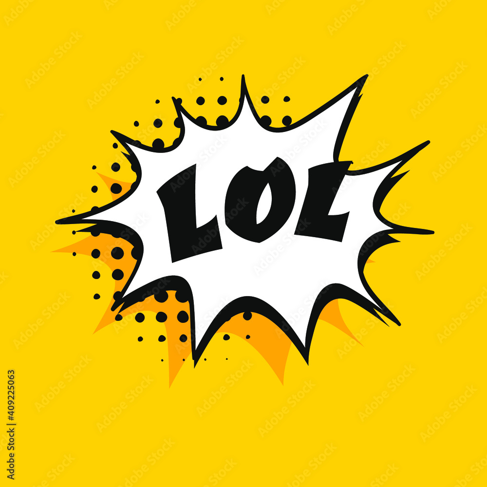 Pop art speech bubble drawing with text. Cartoon style vector ...
