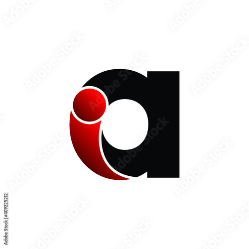 Vászonkép Letter IA simple logo design vector