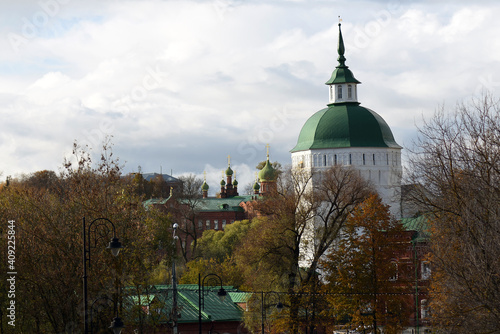 Trinity Sergius Lavra. Sergiyev Posad, Russia. Popular landmark. UNESCO World Heritage Site. Color winter photo	 photo