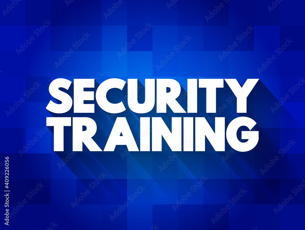 Security Training text quote, concept background