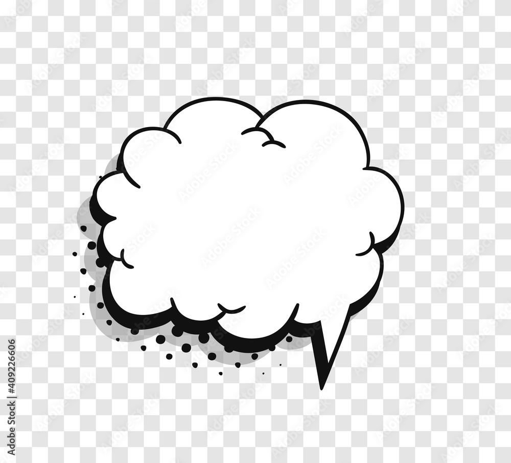 Pop art speech bubble without text and Transparent Background. Cartoon style vector collection of frames. Comic illustration Pop art speech bubble without text and Transparent Background. Cartoon style vector collection of frames. Comic illustration