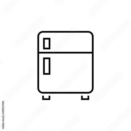 Mini Fridge icon. Household equipment vector illustration.
