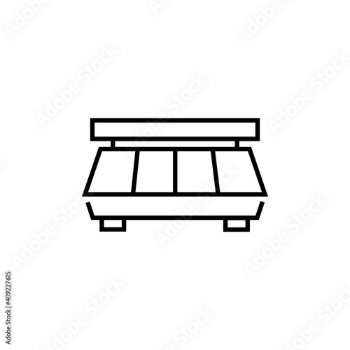 Commercial Fridge icon. Household equipment vector illustration.