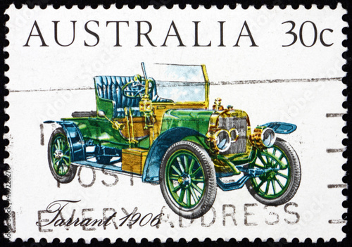 Postage stamp Australia 1984 Tarrant 1906, vintage car