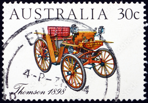 Postage stamp Australia 1984 Thomson 1898, vintage car