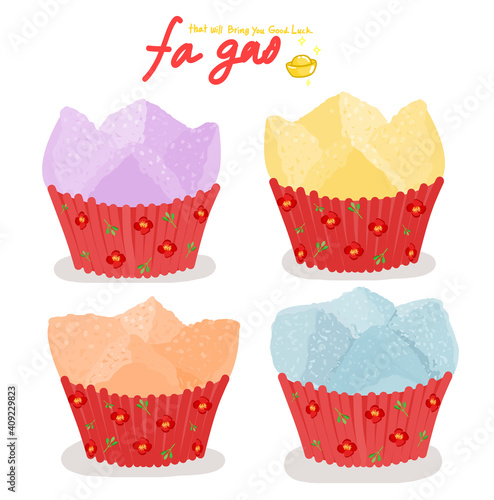 Chinese new year foods "Thai Steamed Cupcake"
