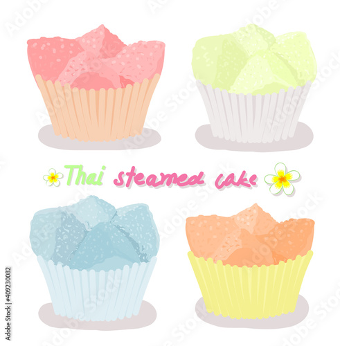 Chinese new year foods "Thai Steamed Cupcake"