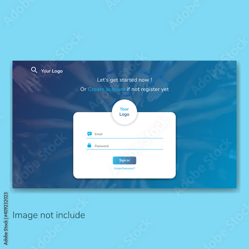 Login page design graphic resource