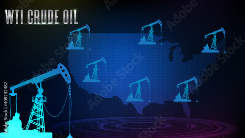 abstract background of blue wti crude oil stock market trading