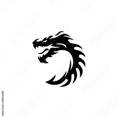 Illustration of Traditional chinese Dragon Chinese Logo, vector illustration