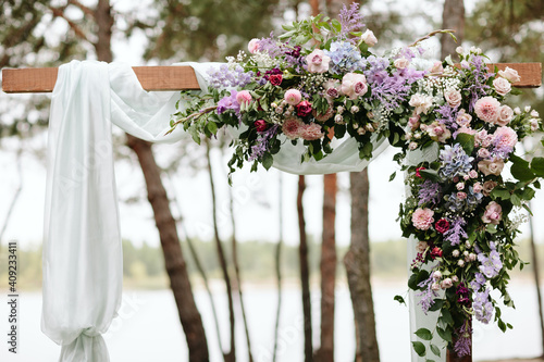 Wedding decor. Beautiful event venue. Creative decoration