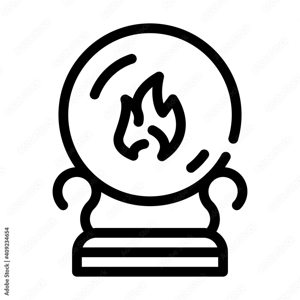 Obraz premium sphere for spiritism line icon vector illustration