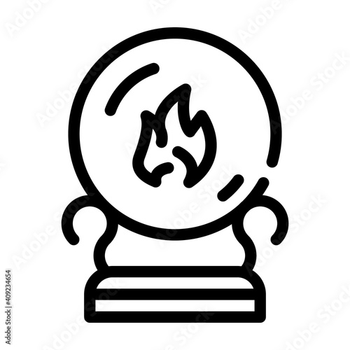 sphere for spiritism line icon vector illustration