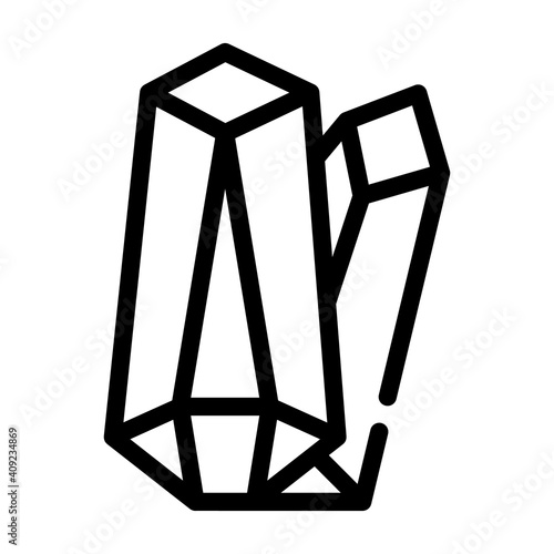 crystals magical stones line icon vector illustration