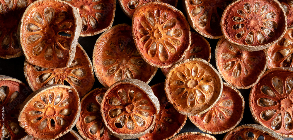 Dried quince background Dried fruit pulp, healthy Dried quince background Dried fruit pulp, healthy