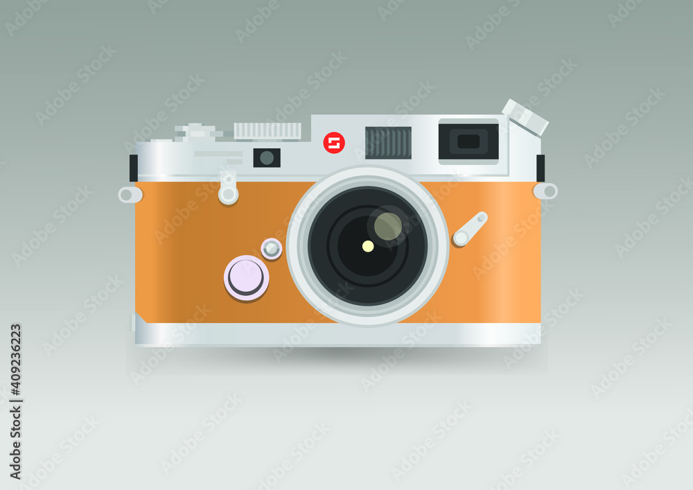 camera vector, Flat design vector, Retro camera camera vector, Flat design vector, Retro camera