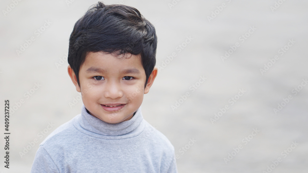 Cute Asian child. Little boy 3 year old smile do a happy face concept Cute Asian child. Little boy 3 year old smile do a happy face concept