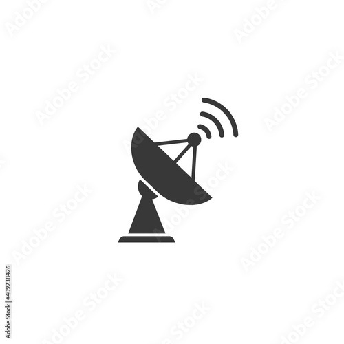 Satellite vector icon, wireless satellite icon vector
