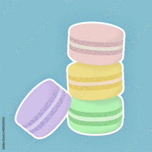Stack of colorful macaron illustration