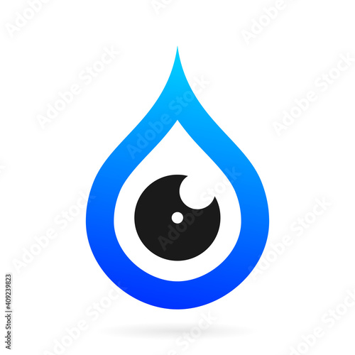 droplet eye camera logo template