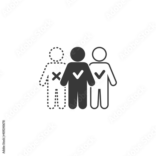 Absent Vector illustration can be used for topics attendance, absent, meeting icon