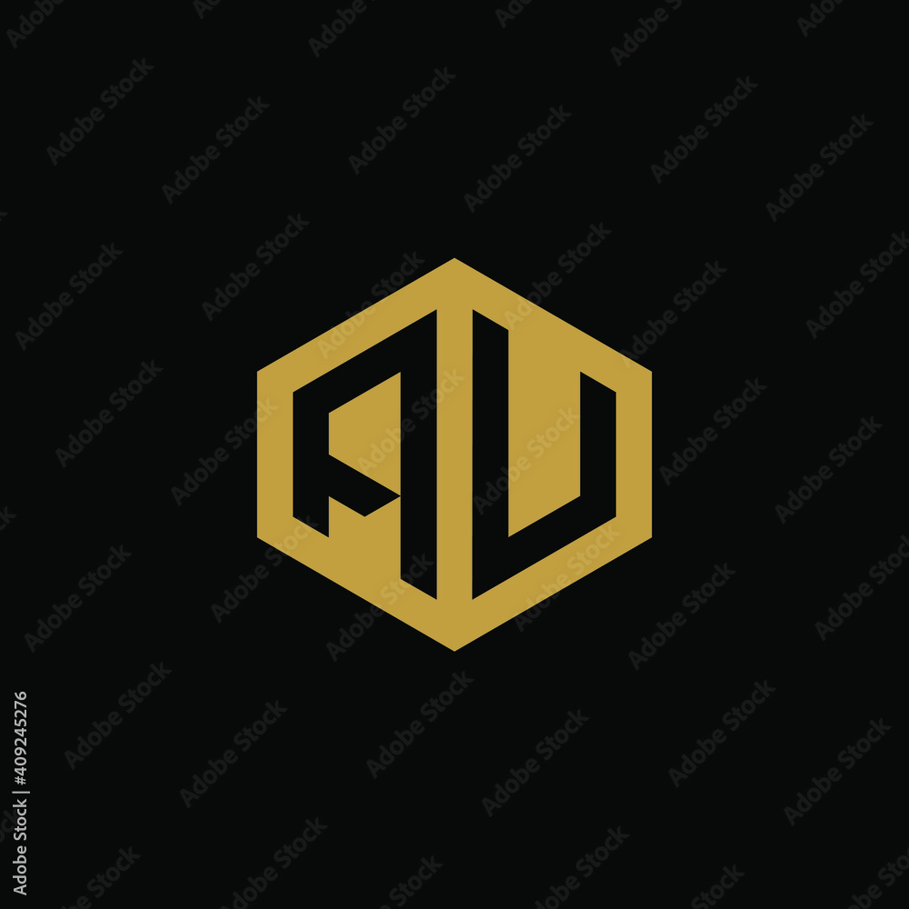 Initial letter AV hexagon logo design vector Initial letter AV hexagon logo design vector