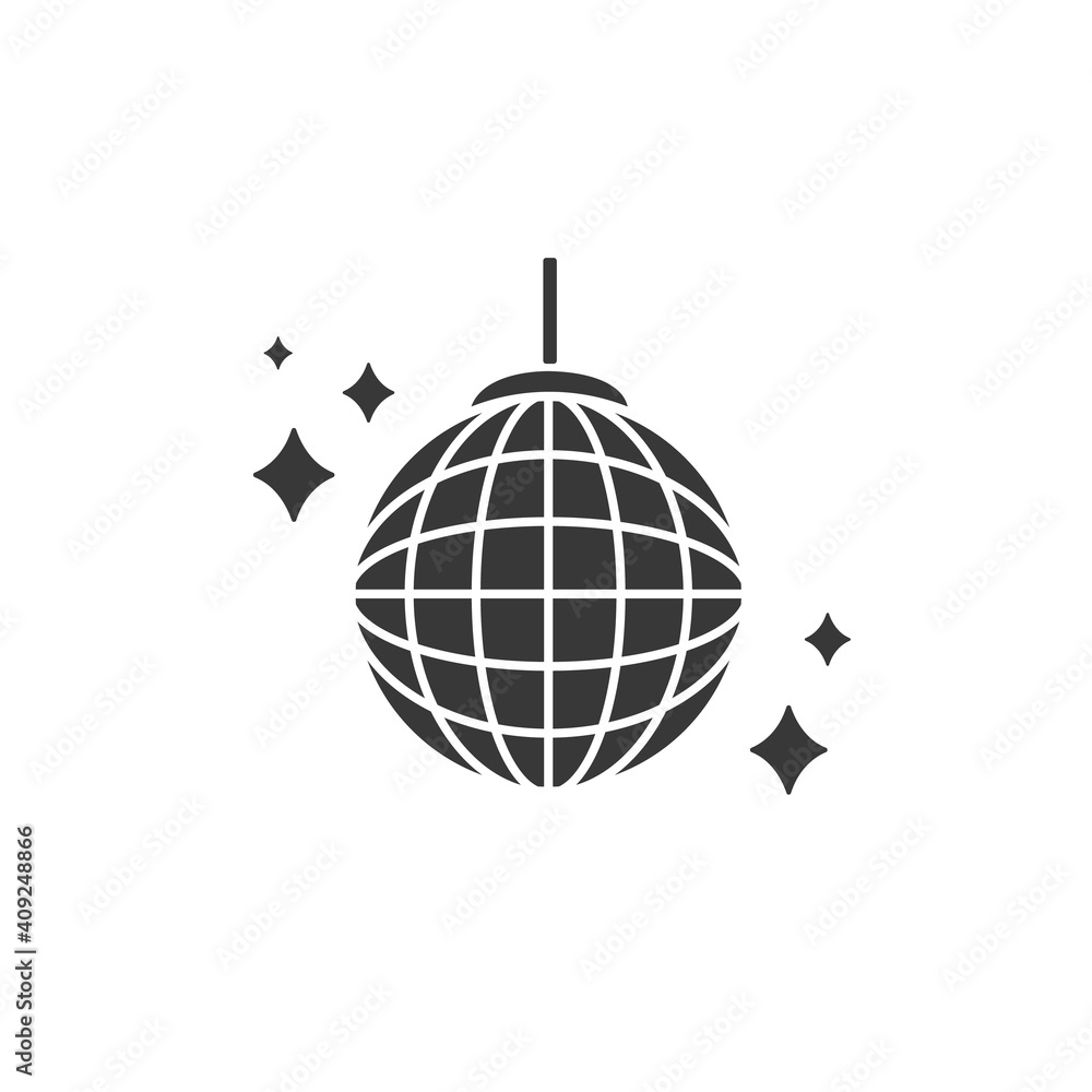 Vector party ball icon in flat vector Vector party ball icon in flat vector