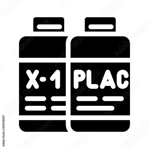 test samples of vaccine and placebo glyph icon vector illustration
