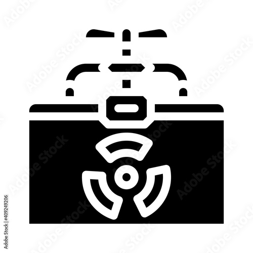container for storing biomaterials glyph icon vector illustration