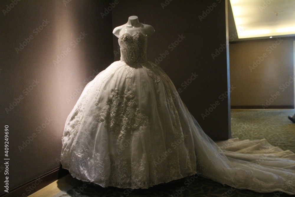 details of wedding dress