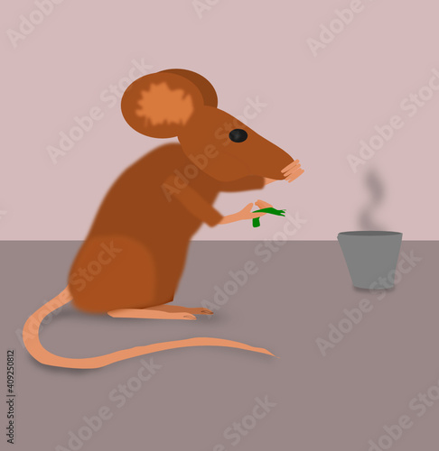mouse and a smelly cup