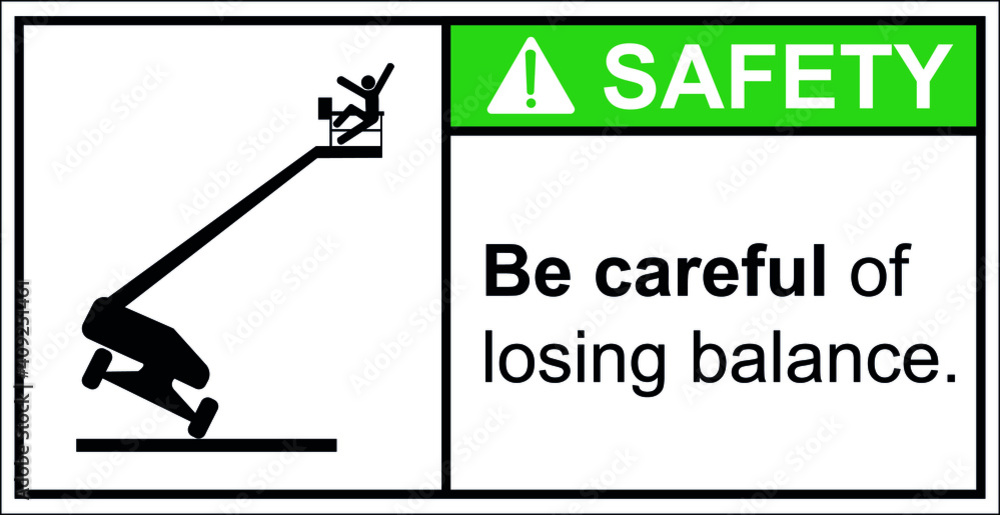 Beware of the cable car lifts in balance,Safety Sign