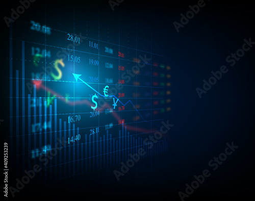 Abstract stock market symbol background