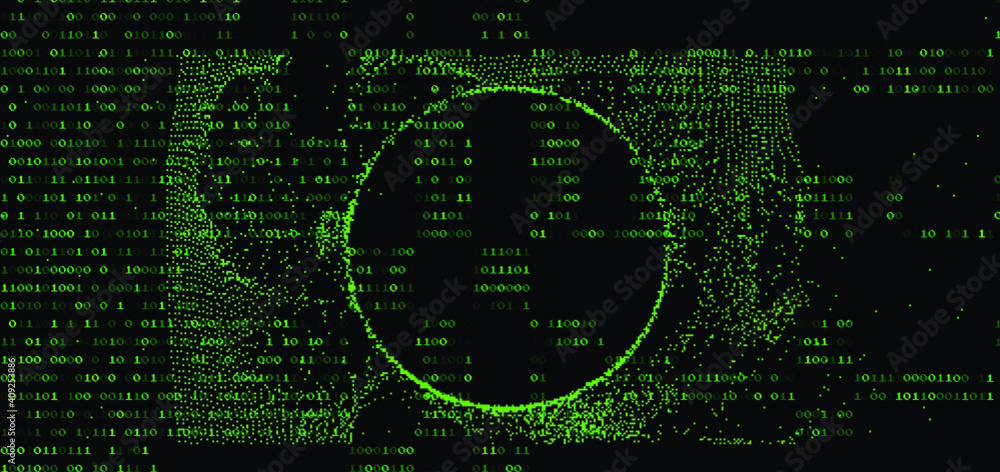 Obraz premium Texture composed by a sequence of zero and one number. Abstract futuristic cyberspace with binary code, matrix background with digits.